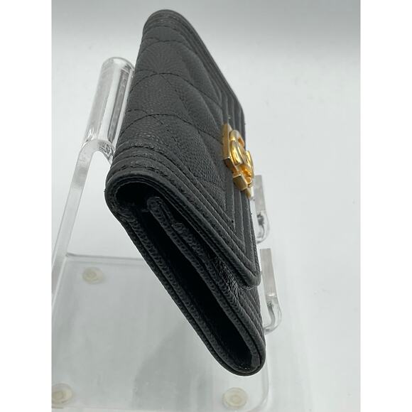 Chanel Wallet- Black and Gold, 4.5 x 3 in - Picture 7 of 8